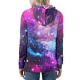 thumbnail image 3 of Renewold Galaxy Graphic Zip Up Hoodies for Women Size S Universe Nebula 3D Print Tops Fall Drawstring Sweatshirt Keep Warm Super-Soft Jacket with Pocket, 3 of 5
