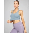 thumbnail image 2 of SEARIPE Female Padded Sports Bra Mesh Back High Impact Shockproof Gathered Bras for Yoga Gym Workout Fitness, 2 of 8