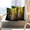 thumbnail image 6 of LALILO Throw Pillow Covers Inspirational Quote Adventure Retro Cushion Cover 18" x 18", 2 Pack, 6 of 6