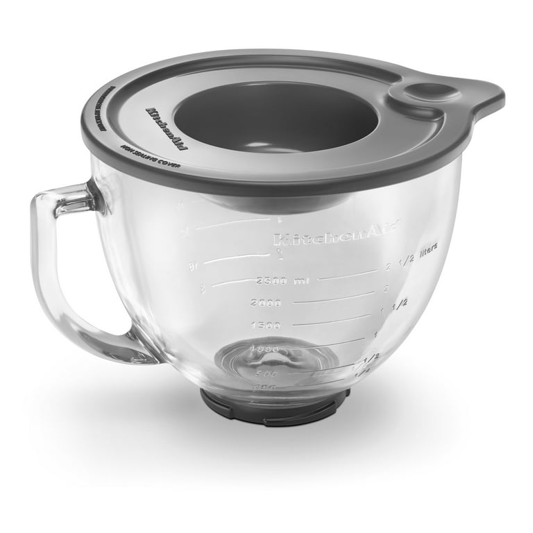 KitchenAid 5-Qt. Tilt-Head Glass Bowl with Measurement Markings & Lid