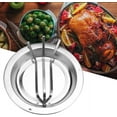 thumbnail image 5 of 1 Pc Green Stainless Steel Roast Chicken Rack Duck Rotisserie Rack Barbecue Grill Tools Silver, 5 of 5
