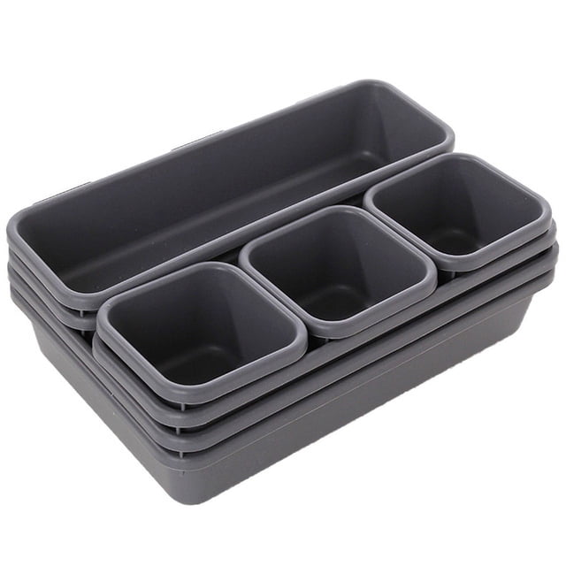8 organizadores de cajones para el hogar, caja de almacenamiento de papelería de escritorio a prueba de polvo, organizador de maquillaje para mujeres, accesorios de baño y cocina