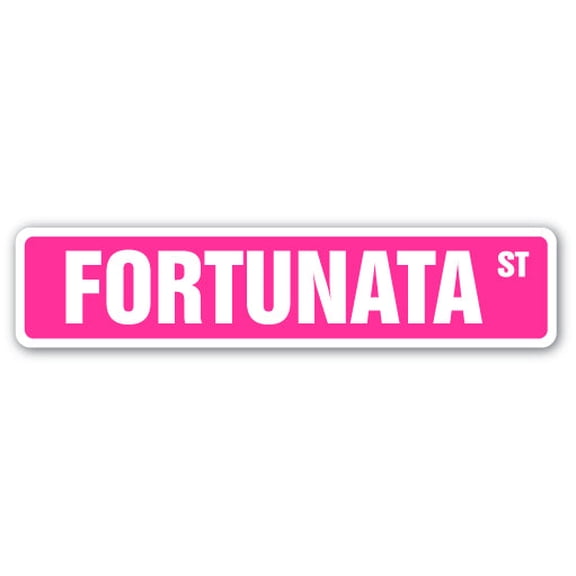 FORTUNATA Street Sign Childrens Name Room Sign | Indoor/Outdoor |  36" Wide
