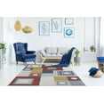 thumbnail image 2 of Ladole Rugs Ayala Bohemian Geometric Squares and Rounds Contemporary Multicolor Indoor Area Rug Carpet, 4x5 (3'11" x 5'3", 120cm x 160cm), 2 of 6