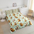 thumbnail image 4 of Erosebridal Rustic Cow Bedding Queen Comforter Set, Groovy Floral Down Comforter, Kawaii Animal Decor, Reversible 3-Piece, 4 of 8