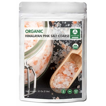 100% Natural & Healthy Himalayan Pink Salt (2lb) by Naturevibe Botanicals, Gluten-Free & Non-GMO (32 ounces) (Coarse