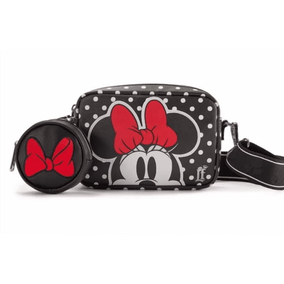 Disney Parks Minnie Mouse Loungefly Crossbody Bag & Coin Pouch Set New With Tag