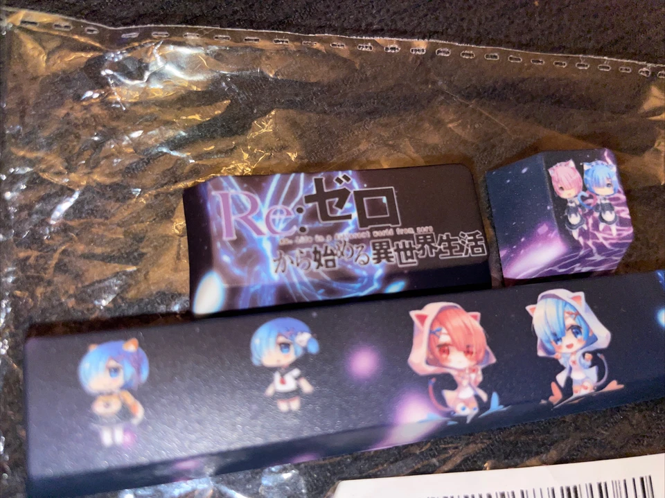 Re:Zero 3 Piece Custom Keycap Rem Pbt For Cherry Mechanical Keyboard