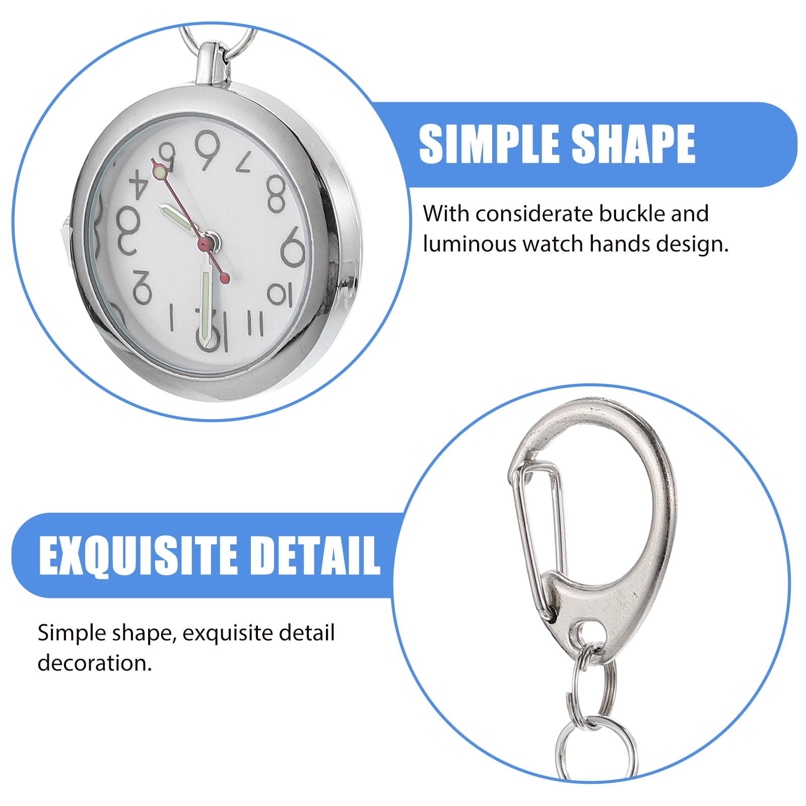 Montre De Poche Infirmière Avaner - Extensible, Acrylique, Avec échelle Pouls, Pour Enfants Et Professionnels