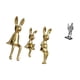 thumbnail image 5 of Figura decorativa de la familia Bunny Knight, adorno creativo para mesa, escritorio, estantería, armario, entrada o decoración de inauguración de casa, 5 of 8