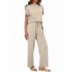 thumbnail image 2 of Traje Deportivo Informal de Dos Piezas para Mujer, Ropa Deportiva de Viaje, Corta y Pierna . Traje Color Albaricoque S, 2 of 7