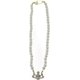 thumbnail image 3 of White Pearl and Crystal Rhinestone Necklace with Celestial Design, 3 of 5