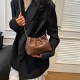 thumbnail image 2 of Bolso Hombro Con Cadena para Mujer Bolso Hobo Plisado Con Nube Bolso Mano para Citas Diarias (café), 2 of 9