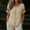 A181 Khaki, variant on Womens Vintage Floral Embroidered Shirts Crochet Lace Trim Short Sleeve Blouses Crewneck Casual Loose Linen Cotton Pullover Tops Boho Summer Vacation Tees