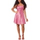 thumbnail image 1 of VESTIDO DE MUJER INSPIRE CHIC Fiesta de Club Brillante Metálico Tirantes de Espagueti A-line Mini Vestido XL Rosa, 1 of 5