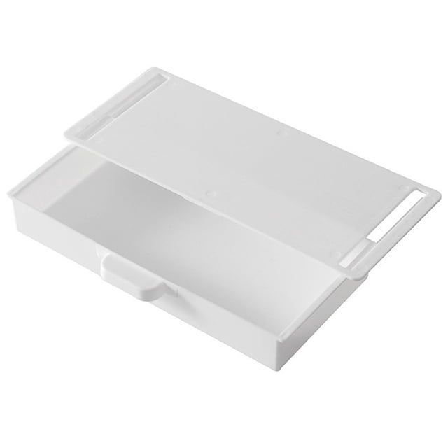 Abs Under Desk Drawer Organizer Storage Box for Office Pen Holder White