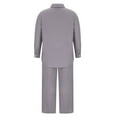 thumbnail image 4 of Ensemble 2 Pcs pour Femmes, Chemise Boutonnée et Pantalon Large Décontracté, 4 of 5