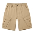 thumbnail image 3 of Cargo Shorts for Men Summer Casual Elastic Waist Straight Leg Knee Length Hiking Work Shorts with Pockets, 3 of 8