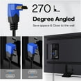 thumbnail image 5 of 4K HDMI Cable Right Angle 270 Degree (15FT) High Speed 18GBPs HDMI Wire Cord Support 4K 60Hz HDR 2K 2160p 1080p 1440p 3D ARC/eARC Ethernet For Video Gaming Xbox One X PS4 Pro & Apple TV HDTV Projector, 5 of 8