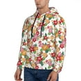 thumbnail image 3 of Kdxio Pineapple Flower Print Mens Casual Hooded Collar Drawstring Hoodies Pullover Sweatshirts Casual Long Sleeve Shirts-4X-Large, 3 of 7