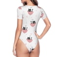 thumbnail image 4 of Fotbe Umbrella Cat Women's Crew Neck Short Sleeves Bodysuit Tops Round Neck Slim Sleeveless Soft Comfortable Basic-Large, 4 of 9