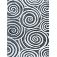 thumbnail image 3 of Contemporary 4x6 Area Rug Shag Thick (3'11'' x 5'3'') Geometric Charcoal, Cream Indoor Rectangle Easy to Clean, 3 of 10