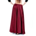 thumbnail image 4 of Skirts for Women Solid Color Casual Elastic Waisted Satin Long Skirt Womens Maxi Skirt, 4 of 4