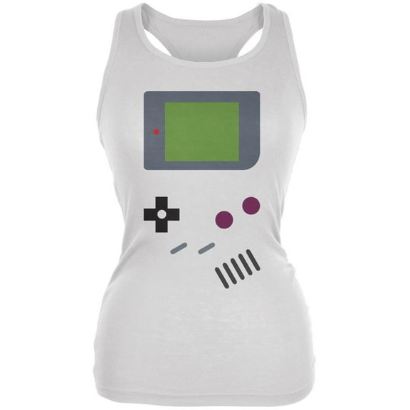 Handheld Gamer White Juniors Soft Tank Top - 2X-Large