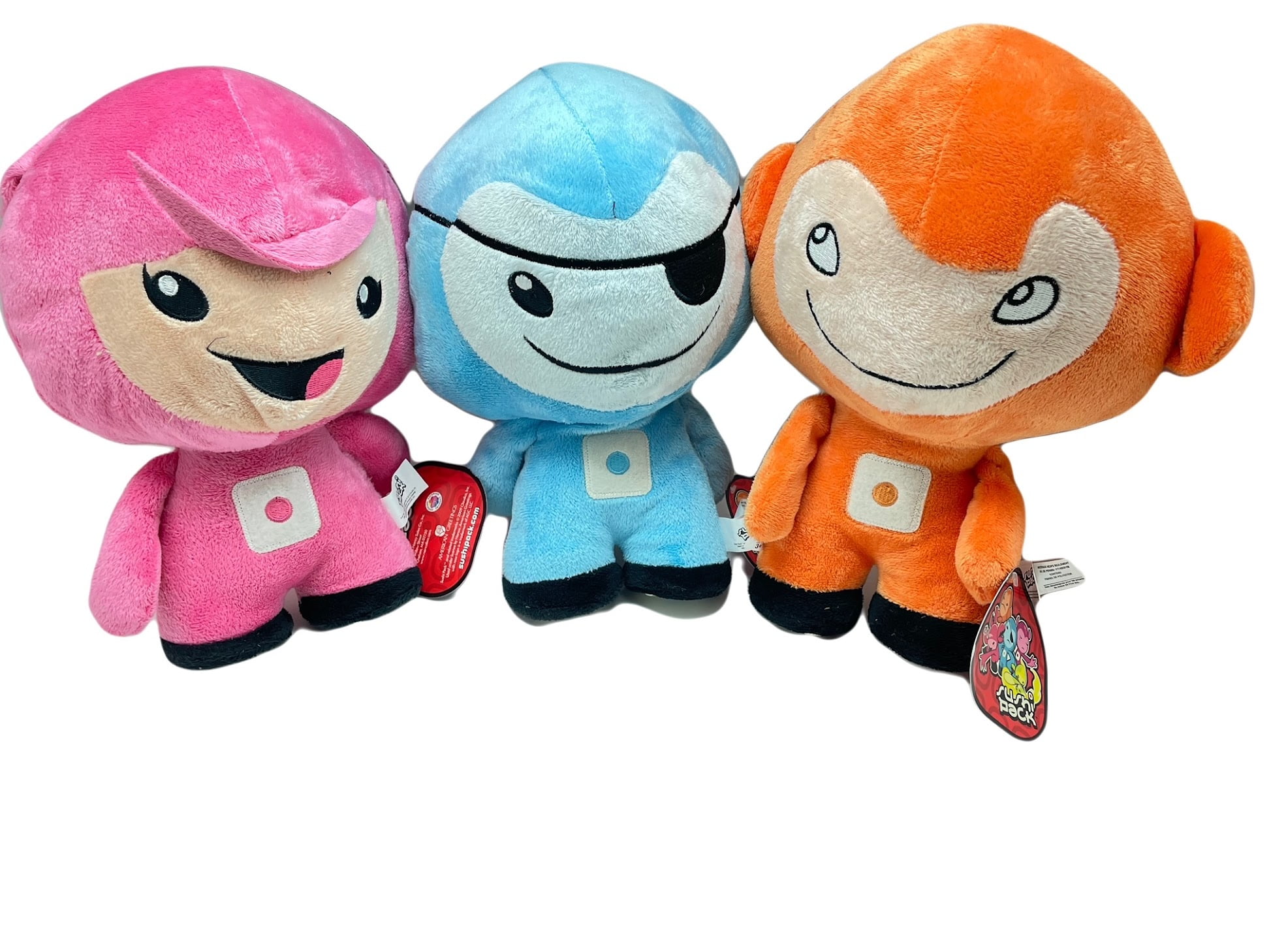 3 Pcs SUSHI Plush PACK - 12in MAGURO Tako Ikura PLUSH SUSHI PACK DOLL