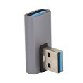 thumbnail image 4 of USB Male To Female Adapter, 10Gbps Left Angle L Shape Aluminum Alloy Housing 90 Degree USB 3.1 Adapter Plug And Play  For Laptop, 4 of 8