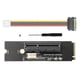 thumbnail image 1 of NGFF M.2 to PCI-E 4X X1 Riser Card M2 NVME to PCIe X4 with LED Voltage Indicator for GPU BTC Mining, 1 of 5