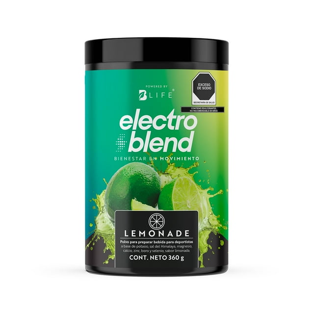 Electrolitos En Polvo Sin Azúcar Añadida | 60 Servicios | Más De 80 Minerales | 360 Gramos | Sabor Limonada | Electroblend | B Life.