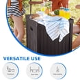 thumbnail image 5 of Dextrus Deck Box 51 Gallon Medium Deck Box,Outdoor Storage Container for Patio Cushions,Pool Supplies,Garden Tools,Weather, Resistant,Resin (Brown), 5 of 5