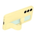 thumbnail image 4 of Funda de silicona para teléfono Samsung Galaxy S24 FE con agarre y soporte, color amarillo, 4 of 9