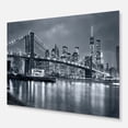 thumbnail image 2 of Designart 'Panorama New York City at Night ' Cityscape Metal Wall Art, 2 of 5