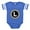 Royal Blue, variant on - Monogram Medallion L - Cute Infant Baby Football Bodysuit