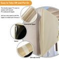 thumbnail image 4 of HOMEYA Outdoor TV Cover LED Flat Screen Television Protector for Slim TVs, Weatherproof Waterproof 600D Oxford TV Covers with Full Zipper Flap, Beige, Fits 48" - 50", 4 of 7