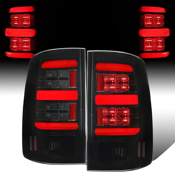 For 2009-2018 Dodge Ram 1500 2500 3500 Full LED Tail Lights Rear Lamp Clear Lens