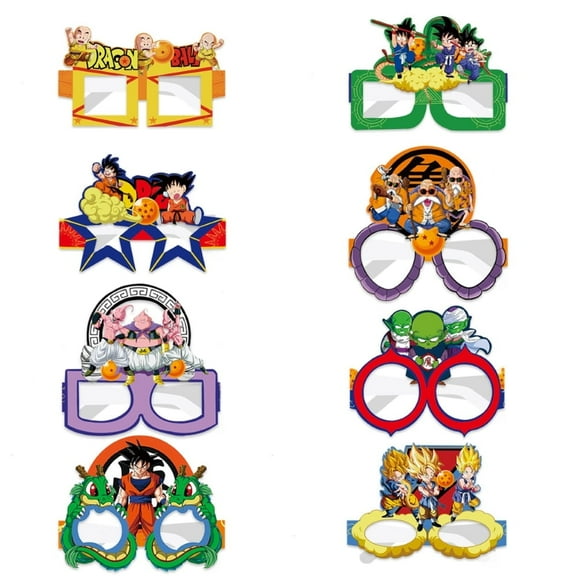 16PCS Dragon Ball Paper Party Glasses Birthday Party Decoration Supplies PhotoStudio Props Birthday Game Prop Gift.