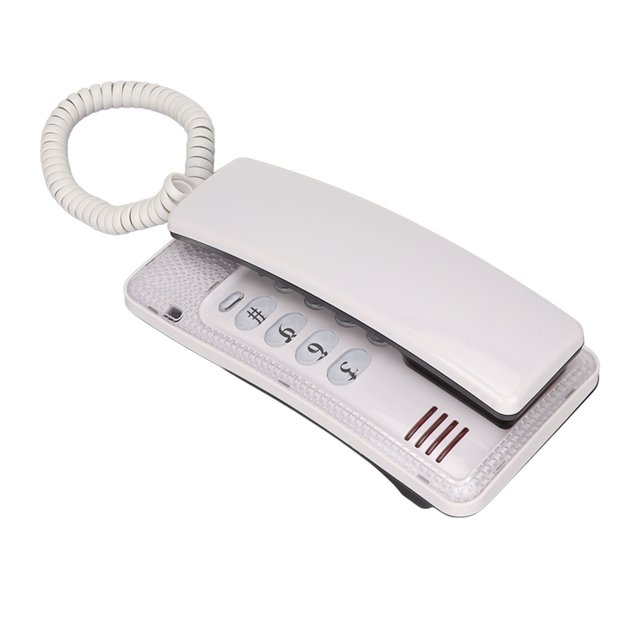 Corded Telephone, Mute Function Quick Flash Function KXT-438 ABS Function Wall Telephone for Home for School Red,White