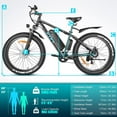 thumbnail image 2 of Vivi Electric Bike 26" x 4.0 Fat Tire Electric Bike 500W All Terrain Electric Bike Long Range Electric Mountain Bike with 48V 13Ah Removable Battery, UL2849 Certified, 2 of 15
