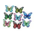 thumbnail image 2 of 8 piezas de mariposas de Metal, decoración artística de pared, esculturas decorativas de hierro prácticas para pared, 2 of 9
