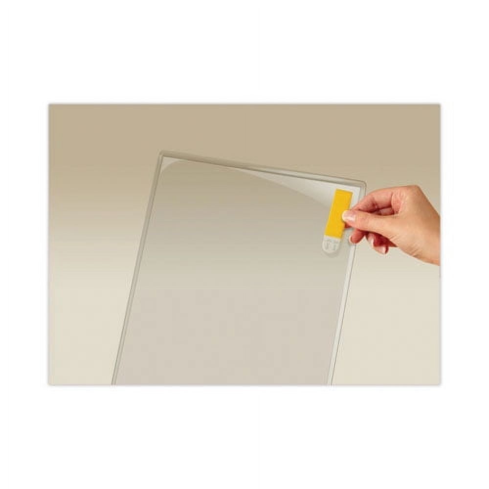 "Display Pocket, Removable Interlocking Fasteners, Plastic, 8.5 x 11, Clear | Bundle of 10 Each"