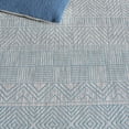 thumbnail image 6 of SAFAVIEH Courtyard Altan Geometric Indoor/Outdoor Area Rug, Light Grey/Aqua, 6'7" x 6'7" Round, 6 of 11