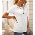 thumbnail image 1 of Womens Distressed Tshirt,Ripped T Shirt Round Ripped Topfor Women Ripped T Shirt Exceptional Value, 1 of 7