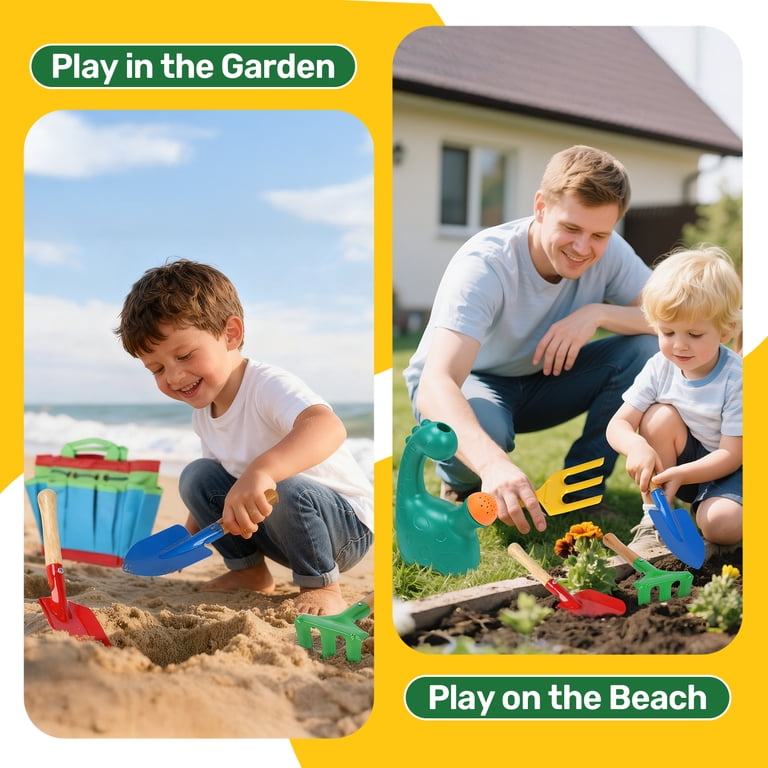 JoyStone Kids Gardening Set, Dinosaur Watering Can 19 Pieces photo 3