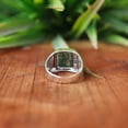 thumbnail image 3 of Moss Agate Ring, 925 Sterling Silver Ring, Square Cut Crystal Ring, Natural Stone Ring, Statement Ring, Unisex Jewelry, Handmade Jewelry***, 3 of 5