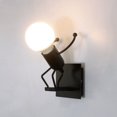thumbnail image 3 of Aplique LED de pared para interior, lámpara de pared moderna, lámpara de metal vintage E27 para sala de estar, dormitorio, pasillo, escalera y camino., 3 of 4