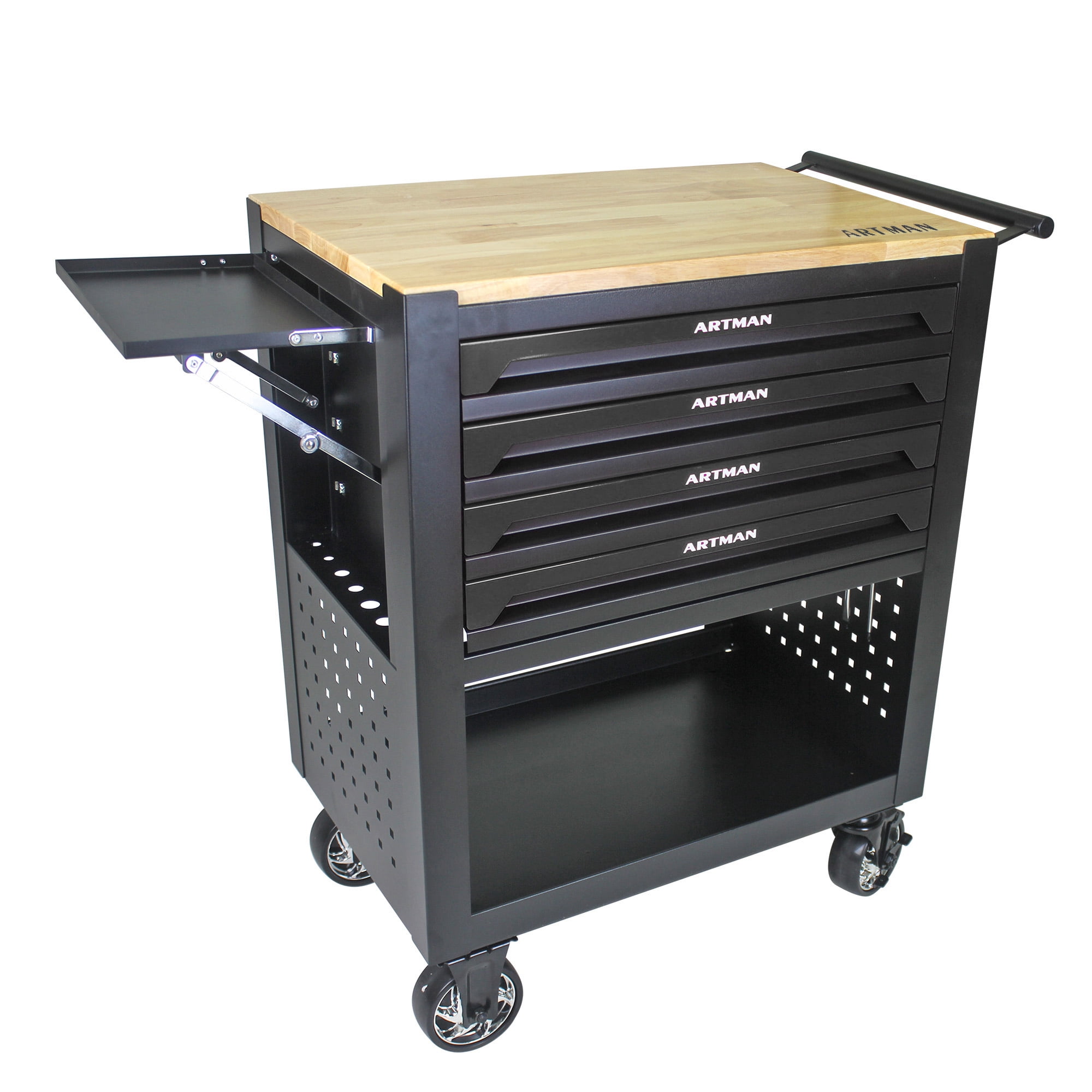 ARTMAN 4-Drawer Rolling Storage Tool Cart with Wheels and Drawers ,Tool Chest for Garage Workshop Warehouse