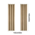 thumbnail image 3 of Thermal Insulated Velvet Curtains, Room Darkening and Noise Reducing Drapes for Living Room and Bedroom, Grommet Top Window Treatments(Khaki), 3 of 6